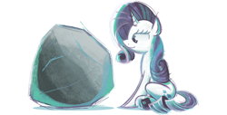 Size: 4500x2278 | Tagged: safe, artist:foxy-noxy, rarity, tom, pony, unicorn, female, mare, purple mane, solo, white coat