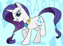 Size: 1576x1161 | Tagged: safe, artist:cultmasteraranukon, rarity, pony, unicorn, female, horn, mare, solo, white coat