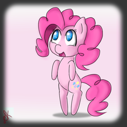 Size: 1000x1000 | Tagged: safe, pinkie pie, earth pony, pony, female, mare, pink coat, pink mane, solo