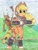 Size: 1240x1652 | Tagged: safe, artist:enigmaticthief, applejack, earth pony, pony, timber wolf, armor, dendoh, gear fighter dendoh, mecha, traditional art