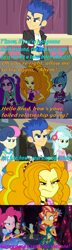 Size: 692x2394 | Tagged: safe, artist:alphamonouryuuken, edit, edited screencap, screencap, adagio dazzle, apple bloom, aria blaze, bon bon, captain planet, derpy hooves, flash sentry, lyra heartstrings, paisley, pinkie pie, sonata dusk, sunset shimmer, sweetie drops, valhallen, velvet sky, equestria girls, friendship games, legend of everfree, legend of everfree - bloopers, rainbow rocks, angry, boots, burn, caption, caption comic, clothes, crossed arms, crystal gala, crystal gala dress, cup, dragonball z abridged, eyes closed, face, fall formal outfits, hands behind back, heart, jewelry, one eye closed, out of character, pendant, screencap comic, shoes, sick burn, smug, sneakers, sun, team four star, vegeta, wink, yamcha