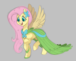 Size: 1997x1597 | Tagged: safe, artist:twitchykismet, fluttershy, pegasus, pony, clothes, dress, gala dress, solo