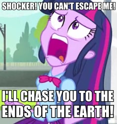 Size: 716x758 | Tagged: safe, derpibooru import, edit, edited screencap, screencap, twilight sparkle, equestria girls, equestria girls (movie), cropped, exploitable meme, solo, spider-man, this will end in tears, twiscream