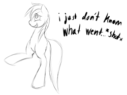 Size: 977x729 | Tagged: safe, derpy hooves, pegasus, pony, anatomically incorrect, female, gag, i just don't know what went wrong, mare, quality, typography, wat, what has science done