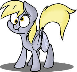 Size: 1137x1060 | Tagged: safe, artist:strangiesleepy, derpy hooves, pegasus, pony, derp, female, mare, simple background, solo, transparent background