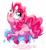 Size: 459x500 | Tagged: safe, artist:nattherat, pinkie pie, earth pony, pony, female, mare, pink coat, pink mane, redesign, solo