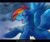 Size: 1280x1069 | Tagged: safe, artist:jb-pawstep, derpibooru import, rainbow dash, pegasus, pony, raised hoof, solo, watermark, yelling