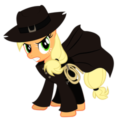 Size: 890x897 | Tagged: safe, artist:jewelze, applejack, earth pony, pony, clothes, scar, simple background, solo, transparent background, vector