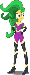 Size: 2999x7366 | Tagged: safe, artist:sugar-loop, mane-iac, sunset shimmer, equestria girls, movie magic, spoiler:eqg specials, absurd resolution, boots, clothes, cosplay, costume, female, high heel boots, simple background, solo, transparent background, vector, wig