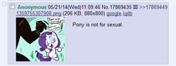 Size: 451x170 | Tagged: safe, rarity, pony, unicorn, /mlp/, 4chan, text, thread