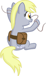 Size: 449x745 | Tagged: safe, artist:moemneop, derpy hooves, pegasus, pony, comic:return to equestria, comic, female, mare, reference, saddle bag, solo, wires