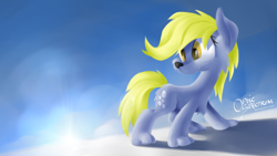 Size: 1920x1080 | Tagged: safe, artist:opticspectrum, derpy hooves, cat, dog, catified, cute, dogified, species swap