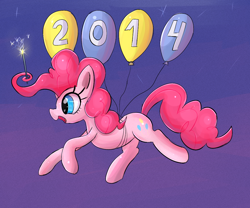 Size: 1200x1000 | Tagged: safe, artist:senx, pinkie pie, earth pony, pony, 2014, new year, solo