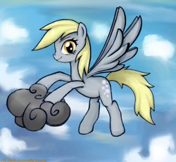 Size: 800x738 | Tagged: safe, artist:xxstein, derpy hooves, pegasus, pony, cloud, cloudy, female, mare, solo