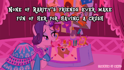 Size: 500x281 | Tagged: safe, screencap, rarity, trenderhoof, pony, unicorn, simple ways, feminism is magic