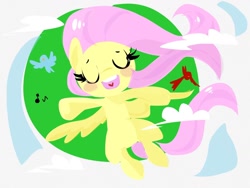 Size: 1024x768 | Tagged: safe, artist:supernoncutie, fluttershy, pegasus, pony, female, mare, pink mane, solo, yellow coat