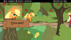 Size: 1191x670 | Tagged: safe, artist:the-ross, applejack, earth pony, pony, blonde mane, female, mare, orange coat, quest for glory, solo