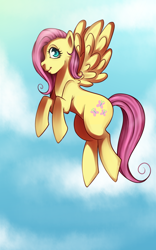 Size: 812x1300 | Tagged: safe, artist:rad-pax, fluttershy, pegasus, pony, female, mare, pink mane, solo, yellow coat