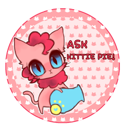 Size: 700x700 | Tagged: safe, pinkie pie, cat, ask-kittiepie-kor, cannon, solo, species swap