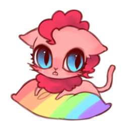 Size: 500x500 | Tagged: safe, pinkie pie, cat, ask-kittiepie-kor, solo, species swap