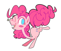 Size: 3500x2935 | Tagged: safe, artist:mintybloo, pinkie pie, earth pony, pony, female, mare, pink coat, pink mane, simple background, solo, transparent background