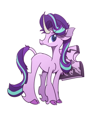 Size: 1676x2277 | Tagged: safe, artist:sol-r, oleander, starlight glimmer, classical unicorn, pony, unicorn, them's fightin' herds, cloven hooves, crossover, female, fusion, leonine tail, mare, simple background, smiling, solo, transparent background, unshorn fetlocks