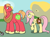 Size: 1280x939 | Tagged: safe, artist:marindashy, big macintosh, fluttershy, earth pony, pegasus, pony, blushing, caught, fluttermac, fluttershy answers, male, one word, saddle bag, shipping, stallion, straight