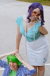 Size: 638x960 | Tagged: safe, artist:toughtink, rarity, spike, human, cosplay, irl, irl human, photo