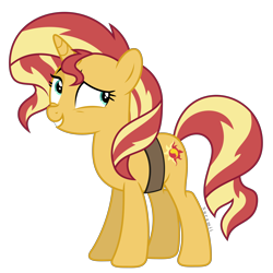 Size: 6000x6000 | Tagged: safe, artist:suramii, sunset shimmer, pony, unicorn, equestria girls, mirror magic, spoiler:eqg specials, absurd resolution, female, mare, simple background, solo, transparent background, vector