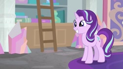 Size: 631x355 | Tagged: safe, screencap, starlight glimmer, pony, unicorn, season 8, the mean 6, crystal, cute, glimmerbetes, solo