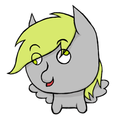 Size: 800x800 | Tagged: safe, artist:theerotictaco, derpy hooves, pegasus, pony, derp, female, mare