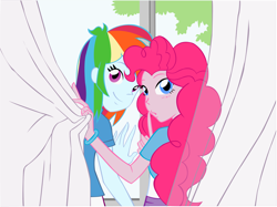 Size: 2984x2227 | Tagged: safe, artist:james-li, derpibooru import, pinkie pie, rainbow dash, equestria girls, female, lesbian, pinkiedash, shipping