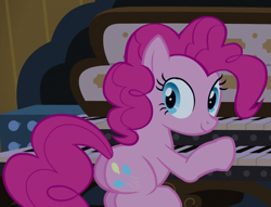 Size: 1411x1079 | Tagged: safe, screencap, pinkie pie, pony, castle mane-ia, female, mare, musical instrument, organ, organ to the outside, plot, solo