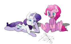 Size: 1920x1200 | Tagged: safe, artist:derpiliciouspony, pinkie pie, rarity, earth pony, pony, unicorn, female, horn, mare, tic tac toe