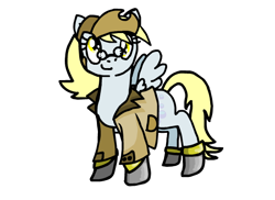 Size: 548x399 | Tagged: safe, artist:kyaokay, derpy hooves, pegasus, pony, dressup game, female, glasses, mare, solo