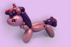 Size: 600x400 | Tagged: safe, artist:jolinnar, derpibooru import, twilight sparkle, balloonie pony, original species, balloon, balloon animal