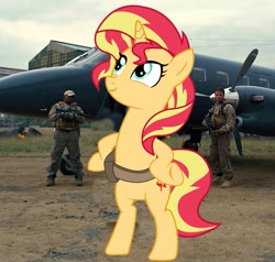 Size: 757x720 | Tagged: safe, artist:remcmaximus, edit, sunset shimmer, pony, equestria girls, mirror magic, spoiler:eqg specials, 1000 hours in ms paint, baneposting, bill wilson, bipedal, cia, cia (batman), exploitable meme, female, mare, meme, ms paint, plane, smee, solo, the dark knight rises, wreckage brother