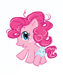 Size: 800x951 | Tagged: safe, artist:pixelk1tty, pinkie pie, pony, baby, baby pie, baby pony, cutie mark diapers, diaper, filly, foal, solo