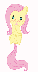 Size: 1800x3365 | Tagged: safe, artist:luna☆crystal, fluttershy, pegasus, pony, :<, blushing, cute, looking at you, on back, open mouth, pixiv, shyabetes, solo, underhoof, wide eyes