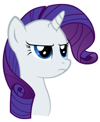 Size: 3720x4545 | Tagged: safe, artist:eugene-joe-c, rarity, pony, unicorn, simple background, solo, transparent background, unamused, vector