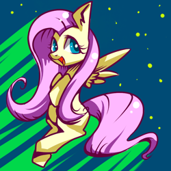 Size: 800x800 | Tagged: safe, artist:renokim, fluttershy, pegasus, pony, female, mare, pink mane, solo, yellow coat