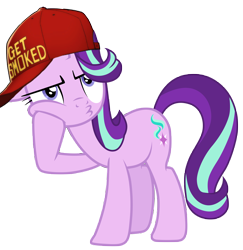 Size: 7000x7200 | Tagged: safe, artist:tardifice, edit, starlight glimmer, pony, unicorn, absurd resolution, crossover, get smoked, hat, persona, persona 5, simple background, solo, transparent background, vector