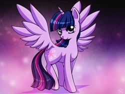 Size: 1024x768 | Tagged: dead source, safe, artist:princesssilverglow, derpibooru import, twilight sparkle, twilight sparkle (alicorn), alicorn, pony, butt wings, female, mare, solo