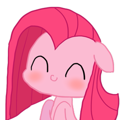 Size: 565x551 | Tagged: safe, artist:momo, pinkie pie, earth pony, pony, female, mare, pink coat, pink mane, simple background, solo, transparent background