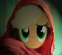 Size: 1200x1065 | Tagged: safe, artist:normanb88, applejack, earth pony, pony, afghanistan, parody, sharbat gula, solo