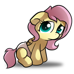 Size: 3500x3500 | Tagged: safe, artist:fj-c, fluttershy, pegasus, pony, baby, baby pony, babyshy, cute, diaper, foal, shyabetes, solo