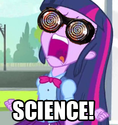 Size: 236x250 | Tagged: safe, derpibooru import, edit, edited screencap, screencap, twilight sparkle, equestria girls, equestria girls (movie), cropped, dr. insano, exploitable meme, image macro, meme, science, solo, spoony, twiscream