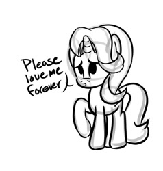 Size: 519x545 | Tagged: safe, artist:comet0ne, starlight glimmer, pony, unicorn, cute, dialogue, digital art, doodle, female, glimmerbetes, grayscale, mare, monochrome, raised hoof, simple background, sketch, solo, white background, wip