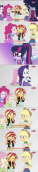 Size: 1280x5760 | Tagged: safe, screencap, applejack, fluttershy, pinkie pie, rarity, sci-twi, sunset shimmer, twilight sparkle, equestria girls, mirror magic, spoiler:eqg specials, absurd resolution, comic, geode of empathy, geode of shielding, geode of super strength, magical geodes, out of context, screencap comic, subtitles, teletoon