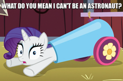 Size: 652x429 | Tagged: safe, edit, edited screencap, screencap, rarity, pony, unicorn, spike at your service, cannon, cropped, female, image macro, mare, meme, party cannon, solo